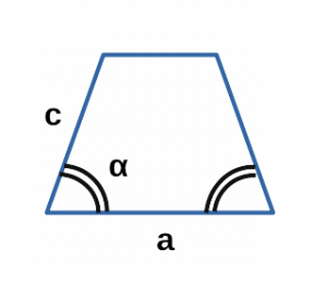 Площадь трапеции через синус угла и стороны