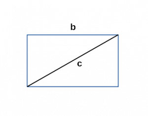 периметр прямоугольника через любую сторону и диагональ