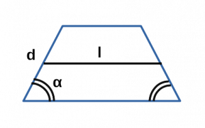 площадь трапеции через синус угла, среднюю линию и боковую сторону